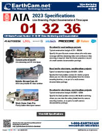 Jobsite Cameras AIA Specs PDF