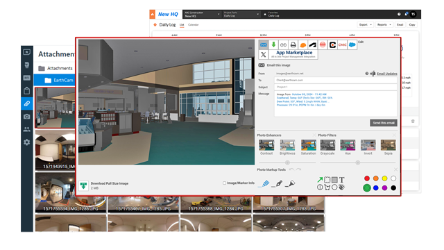 EarthCam 3D imagery for your Project Management Platform 