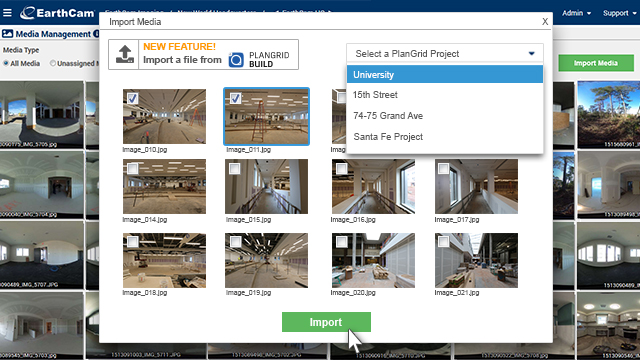 Send Images from PlanGrid to EarthCam